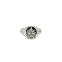 Sterling Silver Family Crest Signet Ring
