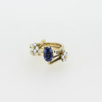 Sapphire Ring with Daisys