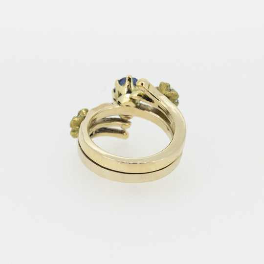 Sapphire Ring with Daisys