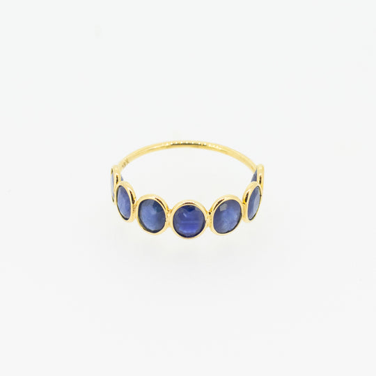 Navy Sapphire Half Eternity Ring