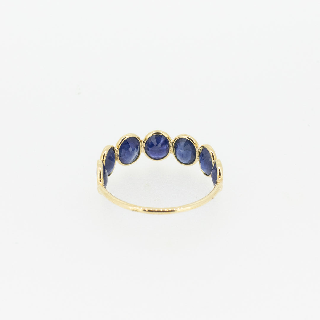 Navy Sapphire Half Eternity Ring