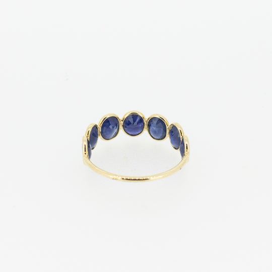 Navy Sapphire Half Eternity Ring