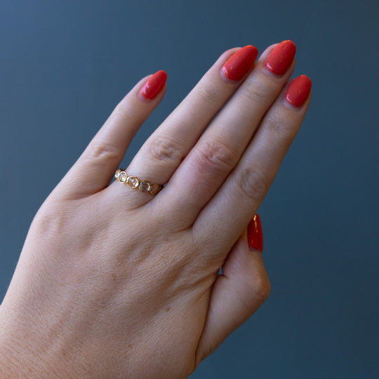 18ct Gold Clear Sapphire Eternity Ring
