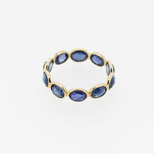 18ct Gold Blue Sapphire Eternity Ring