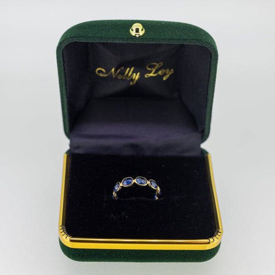 18ct Gold Blue Sapphire Eternity Ring