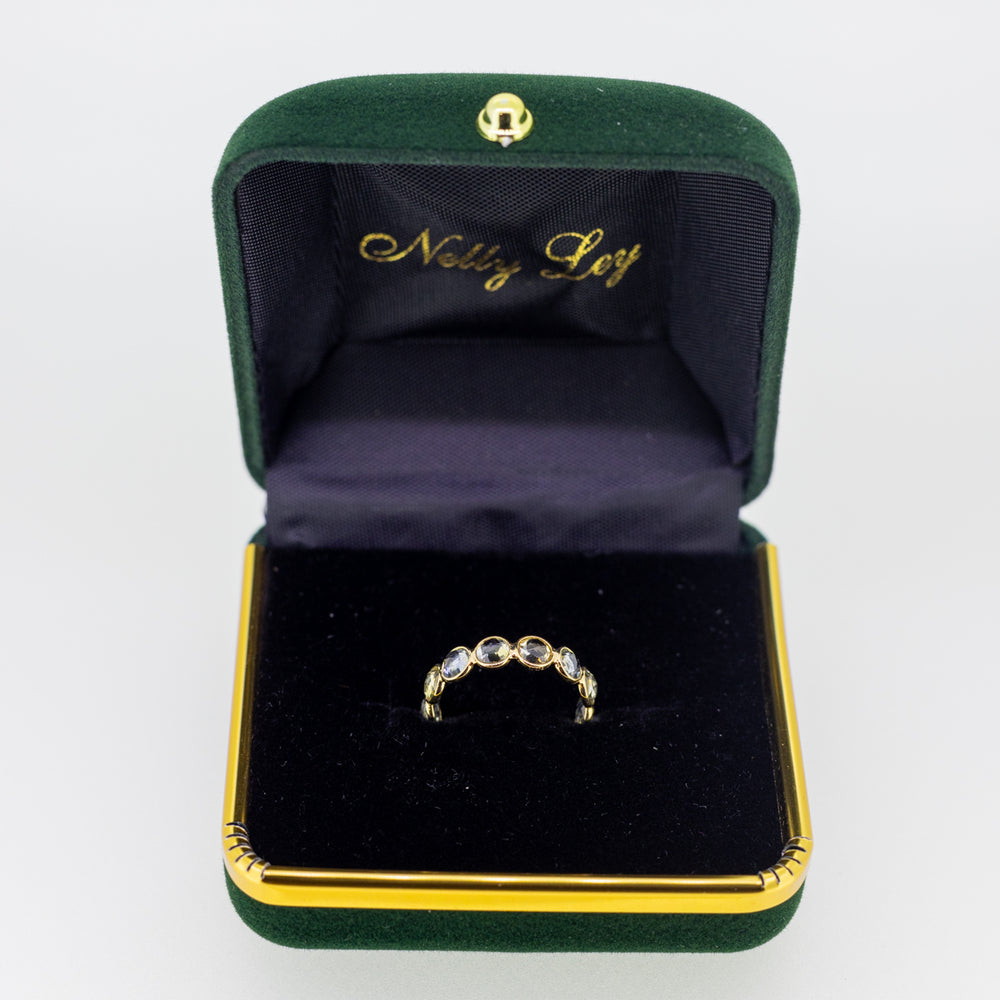 18ct Gold Clear Sapphire Eternity Ring