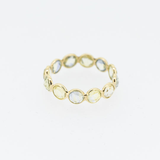18ct Gold Clear Sapphire Eternity Ring