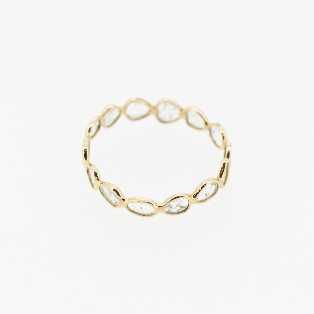 9ct Gold Sliced Diamond Eternity Ring