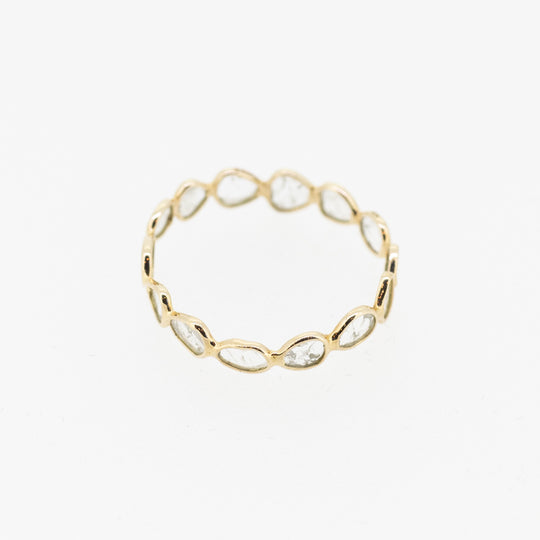 9ct Gold Sliced Diamond Eternity Ring