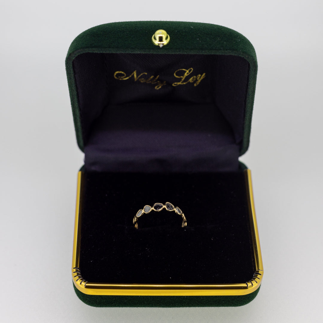 9ct Gold Sliced Diamond Eternity Ring
