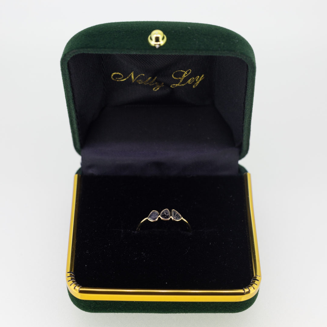 9ct Gold Sliced Diamond Ring