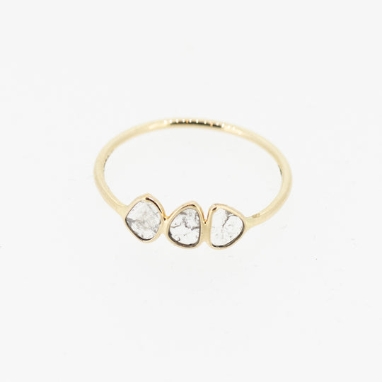 9ct Gold Sliced Diamond Ring