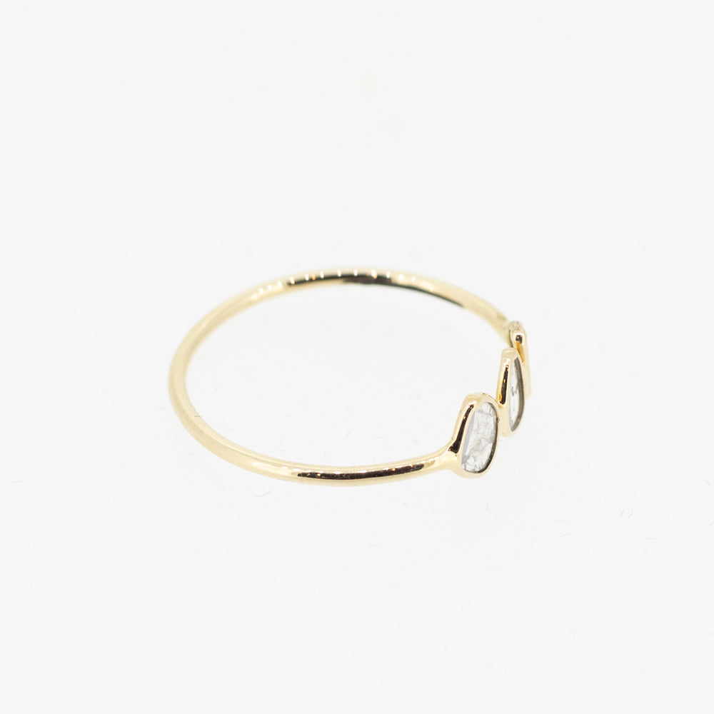 9ct Gold Sliced Diamond Ring