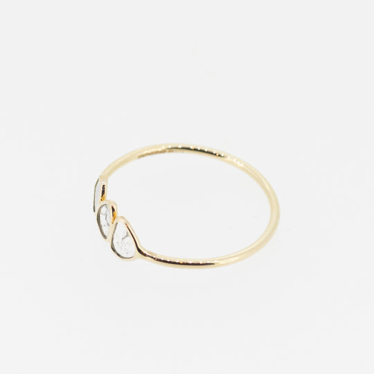 9ct Gold Sliced Diamond Ring