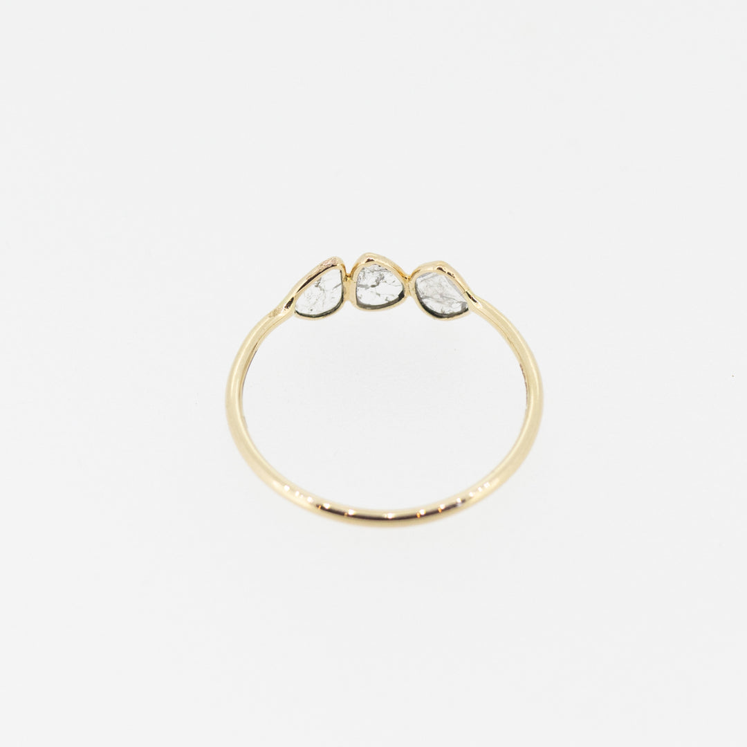 9ct Gold Sliced Diamond Ring