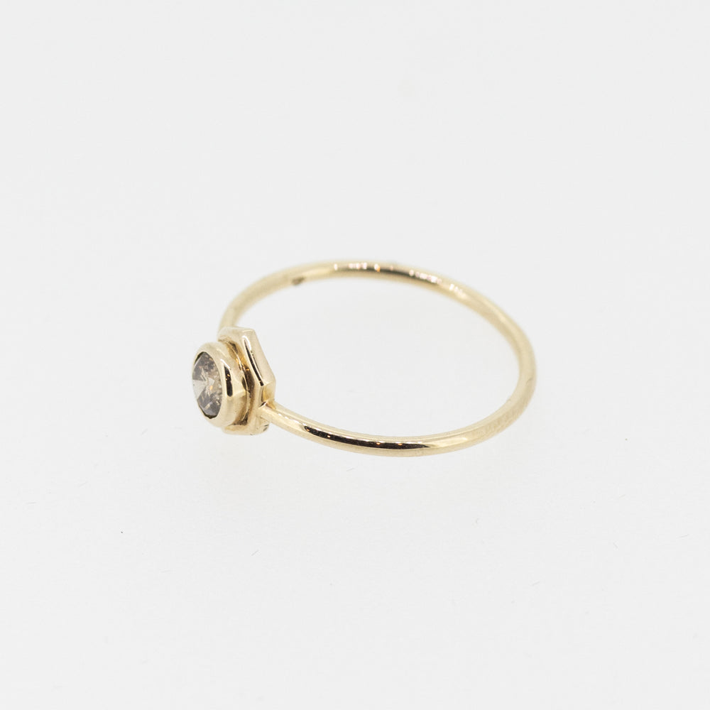 9ct White Gold Hexagon Diamond Ring