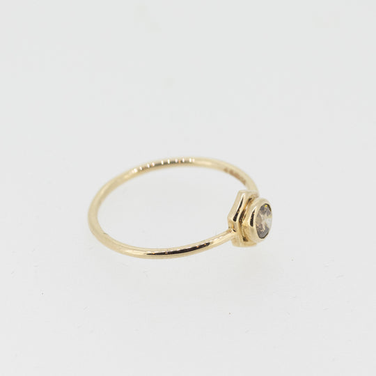 9ct White Gold Hexagon Diamond Ring