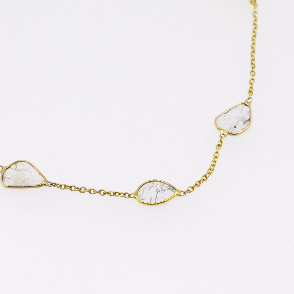 18ct Gold Sliced Diamonds Bracelet