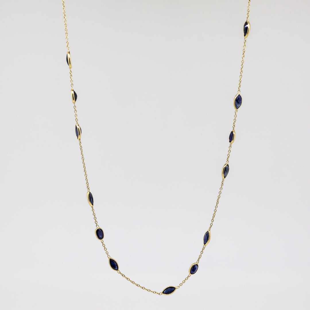 18ct Gold Sapphire Necklace
