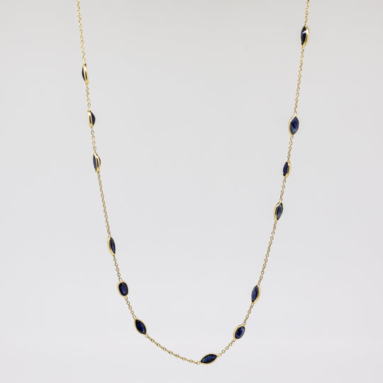 18ct Gold Sapphire Necklace