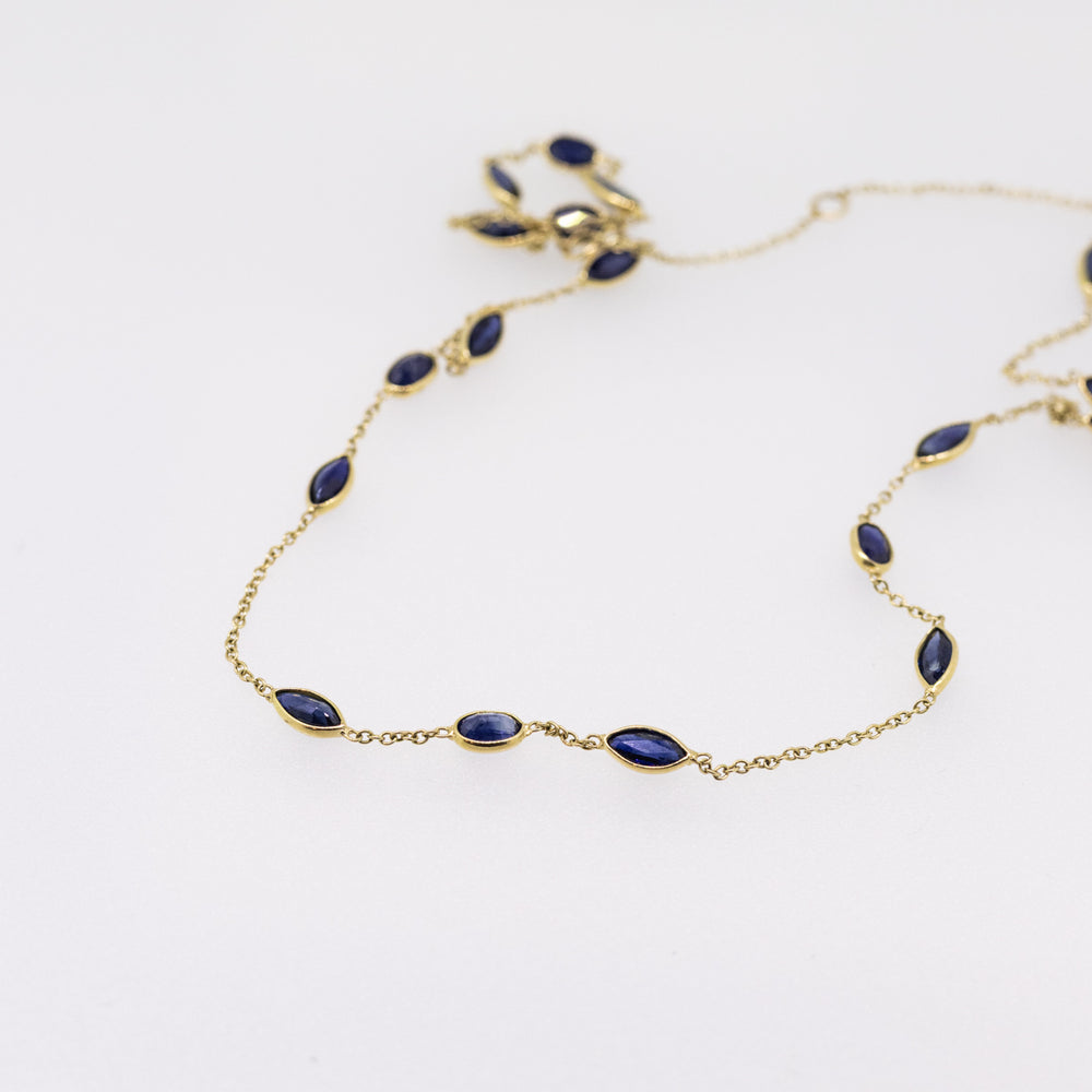 18ct Gold Sapphire Necklace