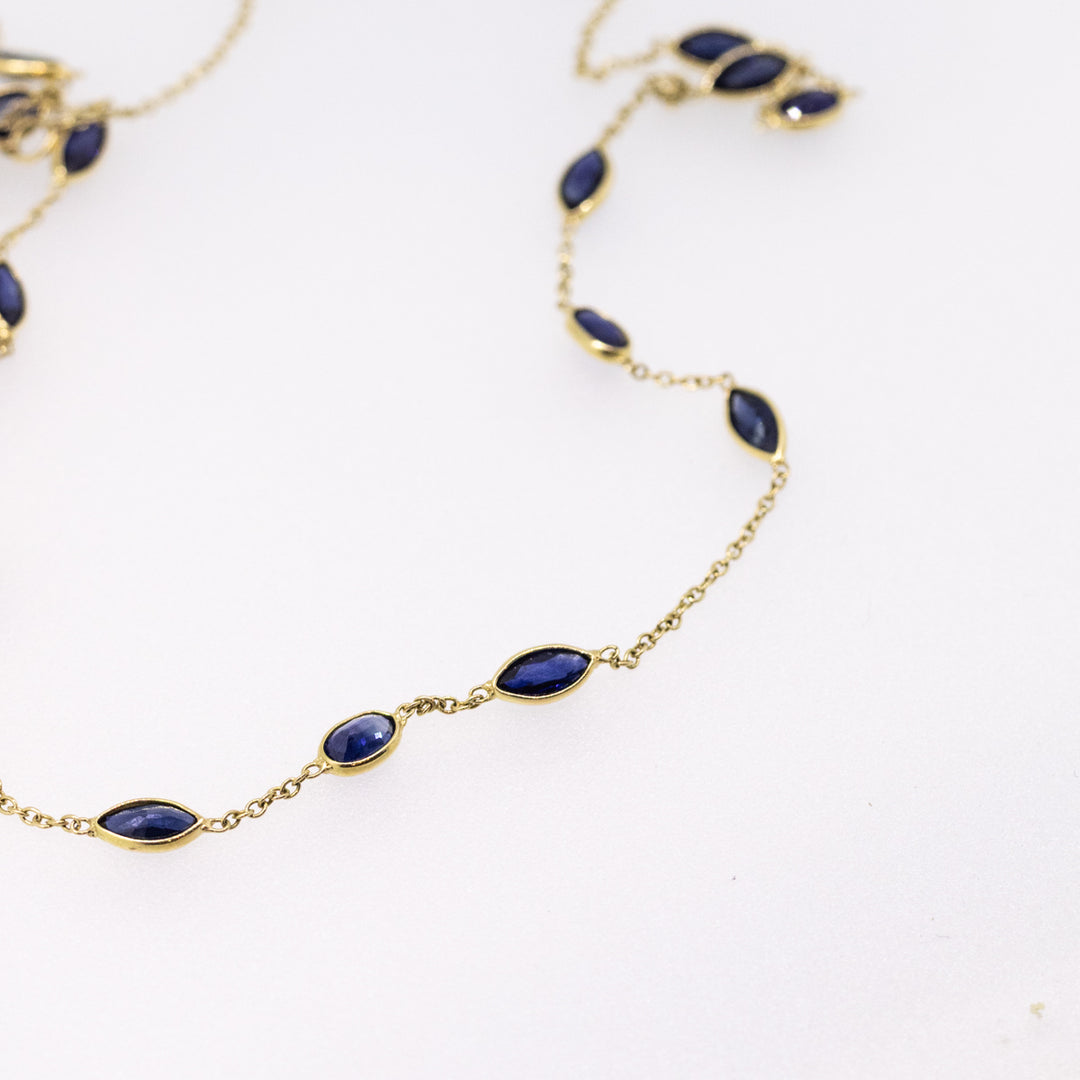 18ct Gold Sapphire Necklace