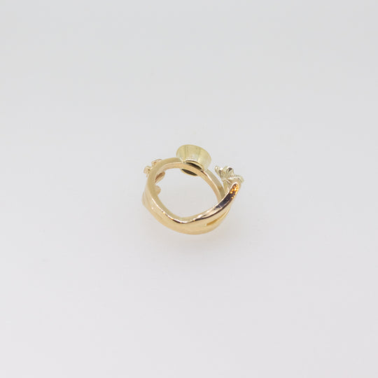 9ct Gold Blue Sapphire & Diamond Blue Ring