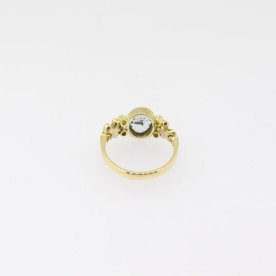 18ct Gold Aquamarine & Diamond Ring