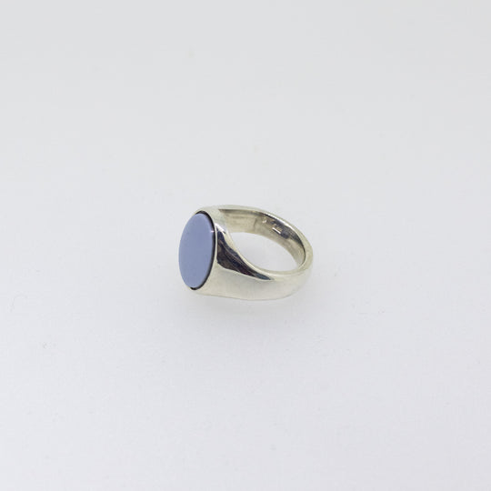 Sterling silver Hand-Engraved Oval Signet Ring