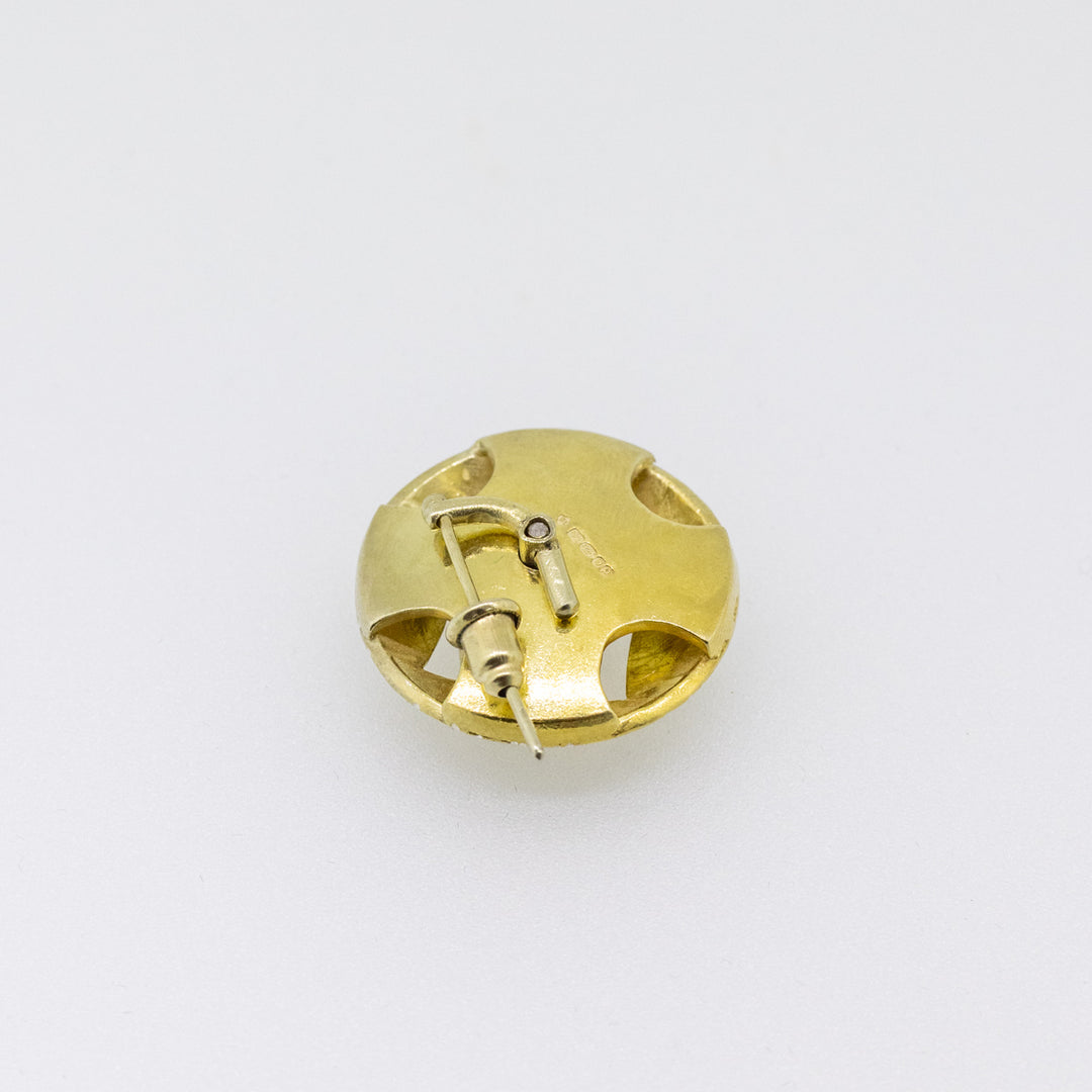 Sterling Silver Gold-Plated Citrine Brooch