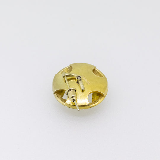 Sterling Silver Gold-Plated Citrine Brooch