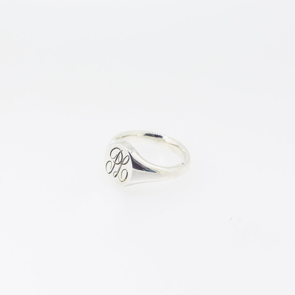 Sterling Silver Oval Signet Ring