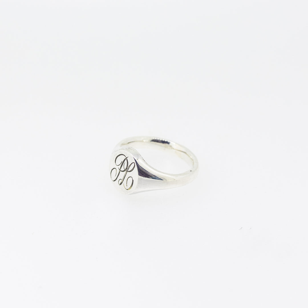 Sterling Silver Oval Signet Ring
