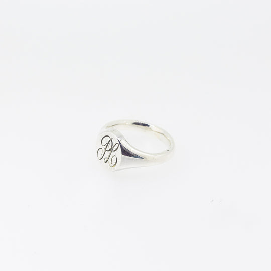 Sterling Silver Oval Signet Ring