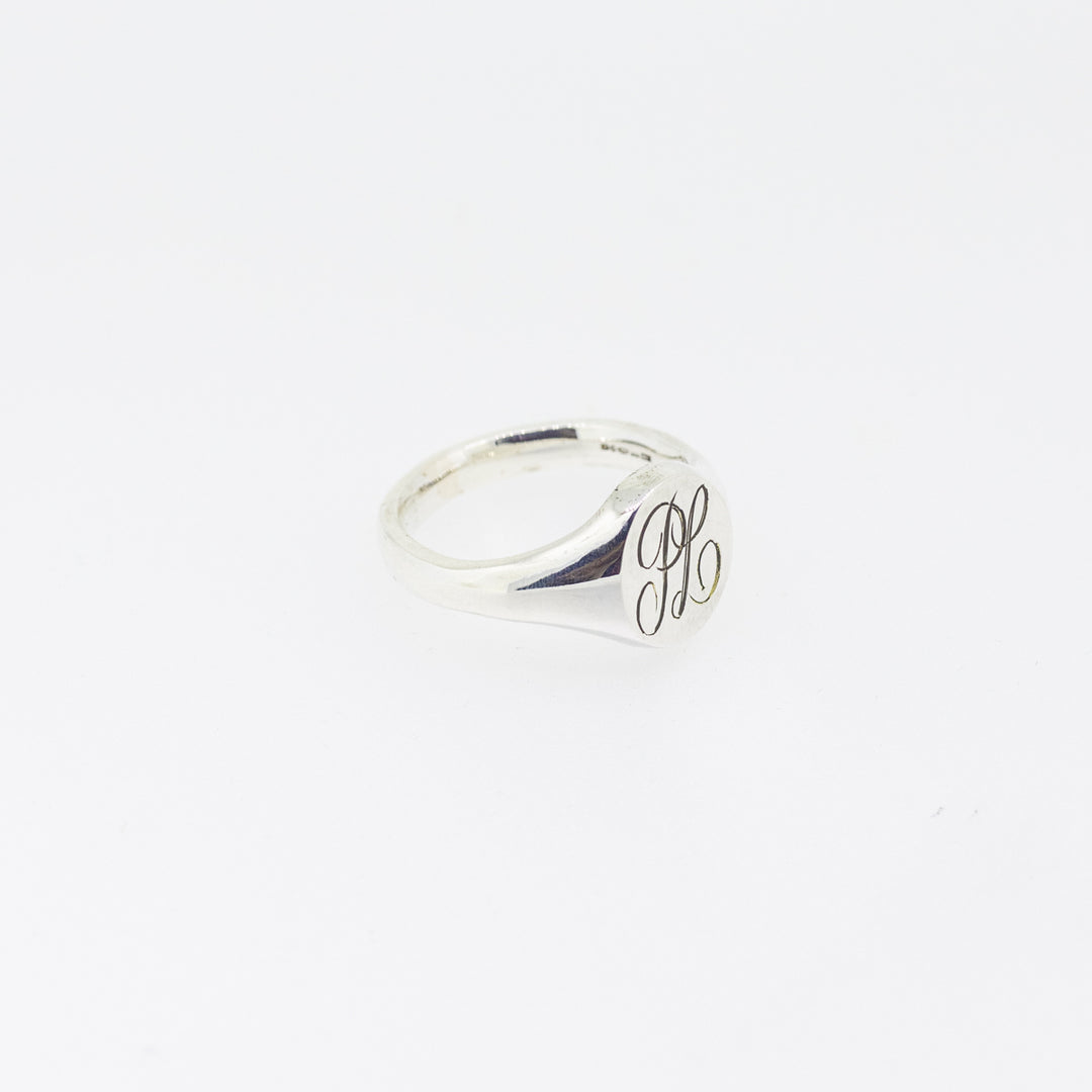 Sterling Silver Oval Signet Ring