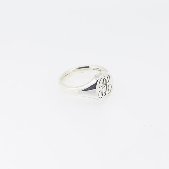 Sterling Silver Oval Signet Ring