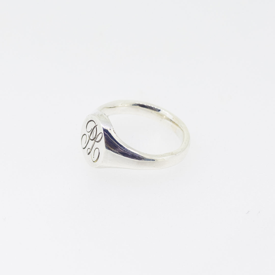 Sterling Silver Oval Signet Ring