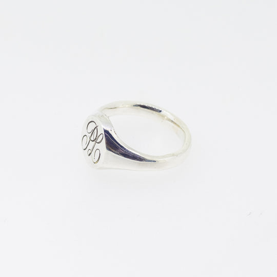 Sterling Silver Oval Signet Ring