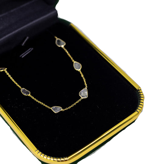 18ct Gold Sliced Diamonds Bracelet