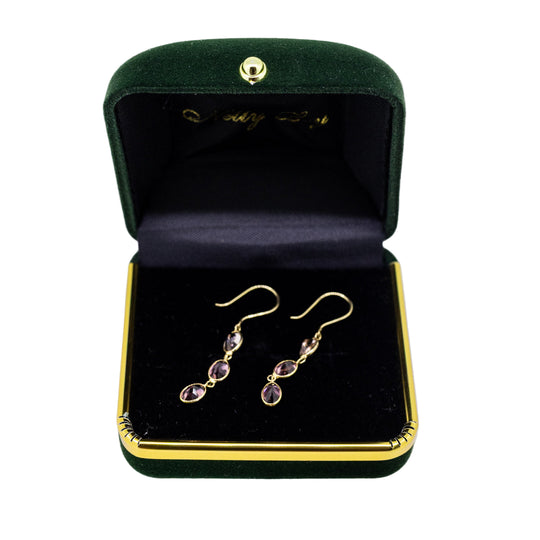18ct Gold Pink Tourmaline Earrings