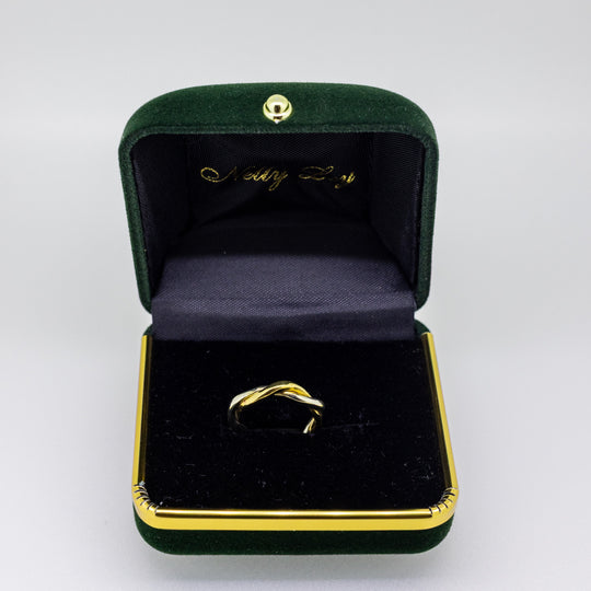 9ct Yellow & White Gold Twisted Wedding Band