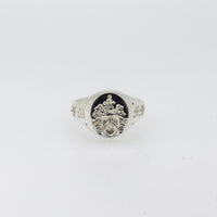 Sterling Silver Family Crest Signet Ring