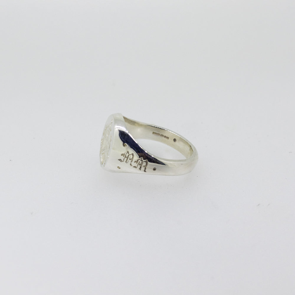 Sterling Silver Family Crest Signet Ring