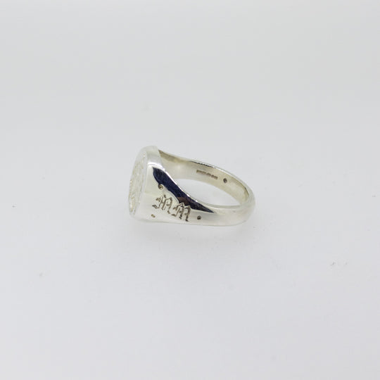 Sterling Silver Family Crest Signet Ring
