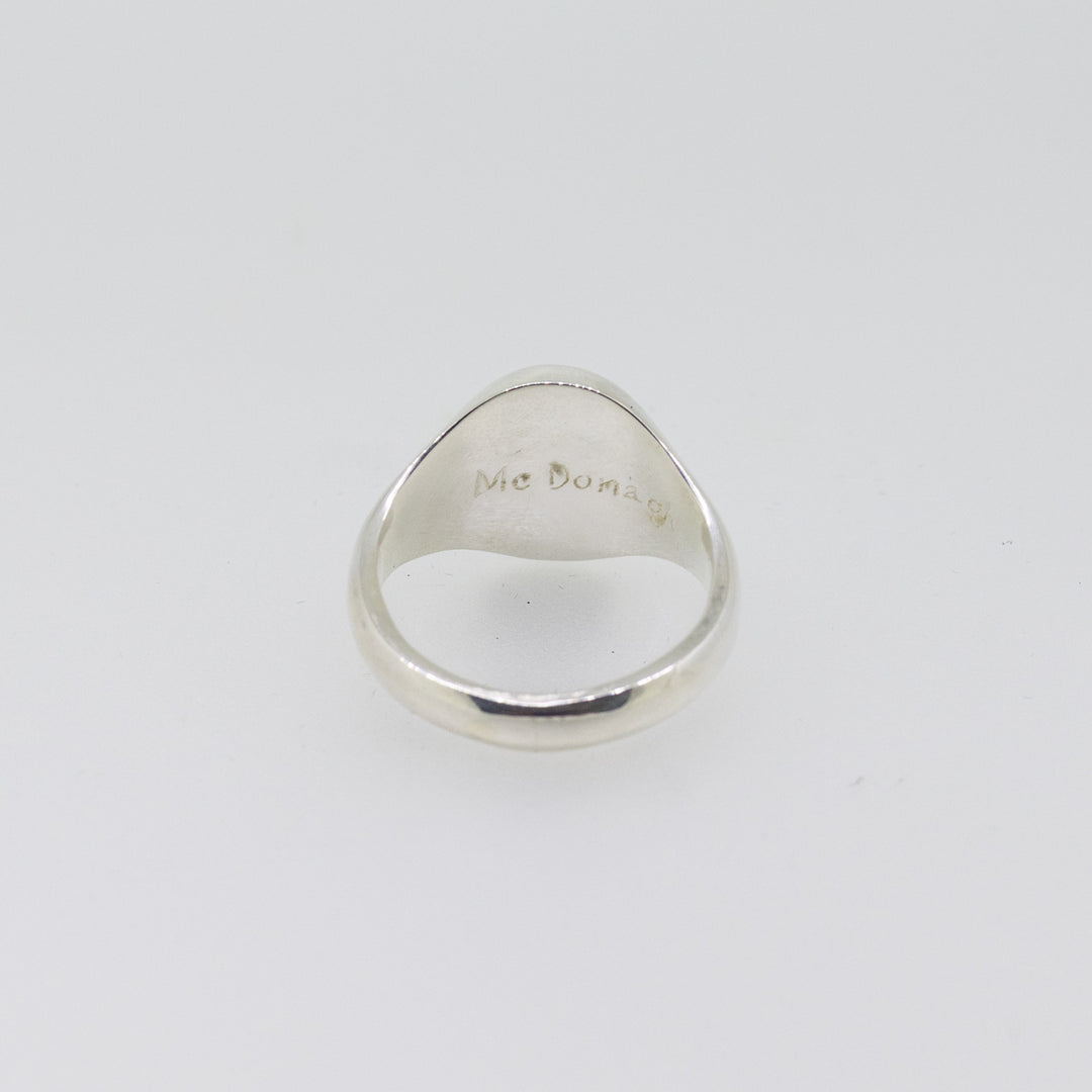 Sterling Silver Family Crest Signet Ring