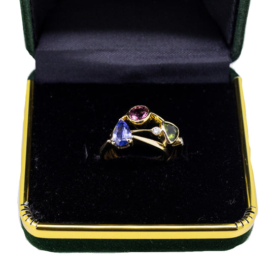9ct Gold Sri Lankan Blue Sapphire Ring