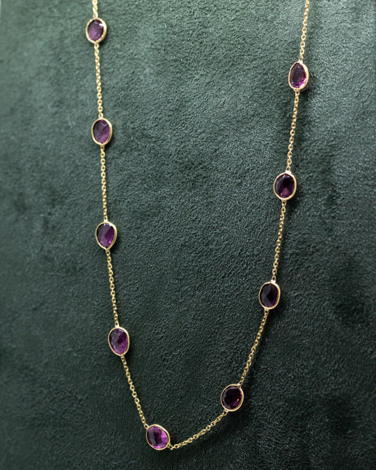 18ct Gold Pink Tourmaline Necklace