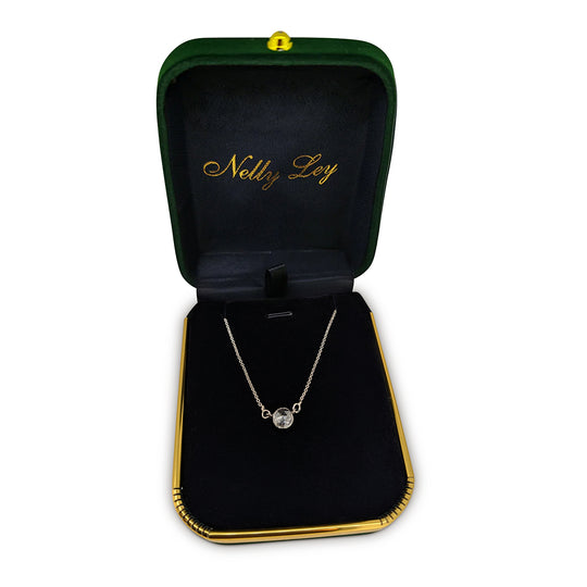 9ct White Gold Dutch Rose Cut Diamond Necklace – Handcrafted Artisan Design