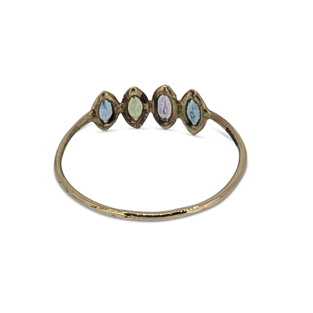 Bespoke 14ct Gold Multi-Stone Ring – Marquise Cut Gemstones