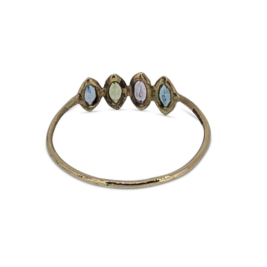 Bespoke 14ct Gold Multi-Stone Ring – Marquise Cut Gemstones